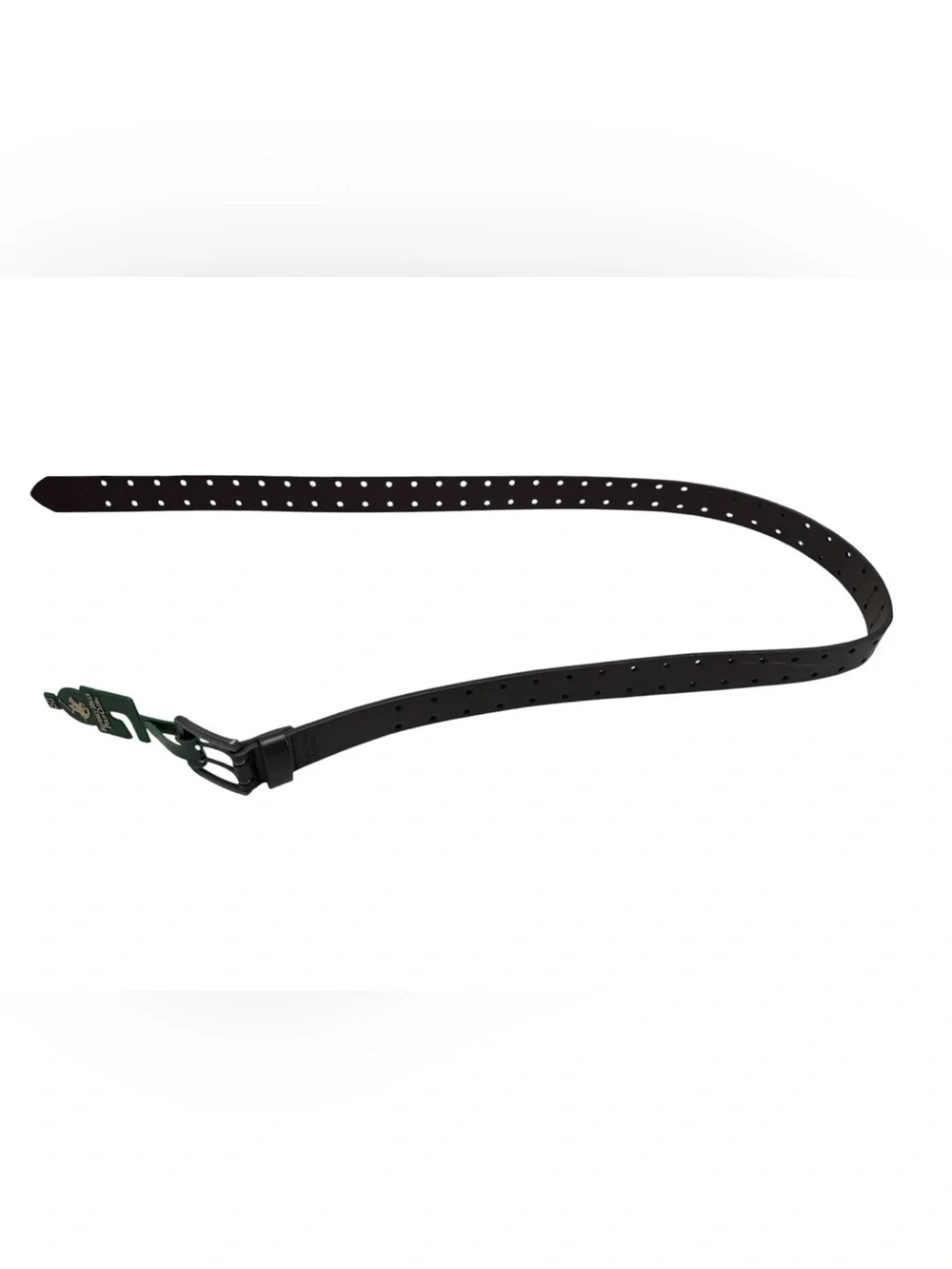 Beverly Hills Polo Club Double-Prong Perforated Leather Belt Size 50
